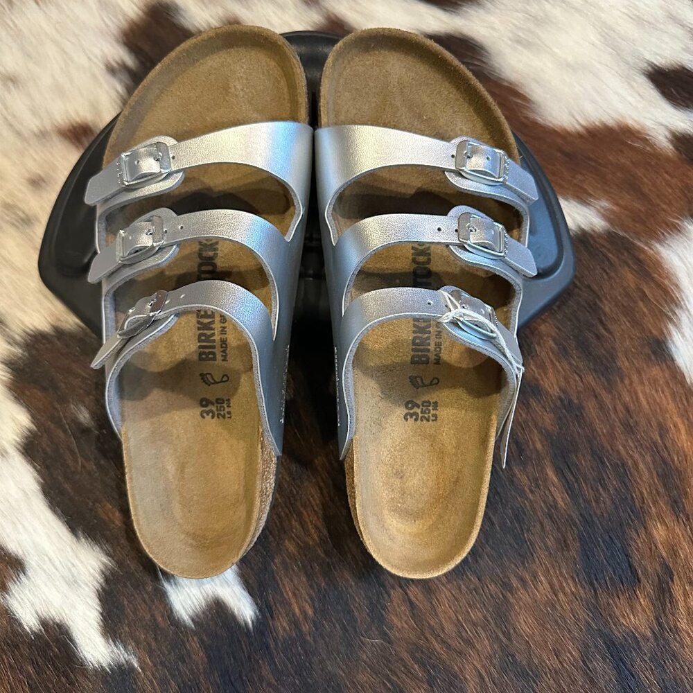 Birkenstock Florida Sandals - Silver